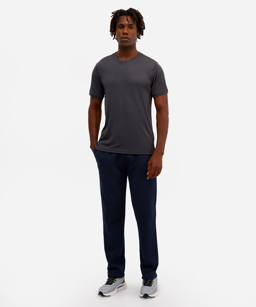 calça masculina esportiva de moletom azul