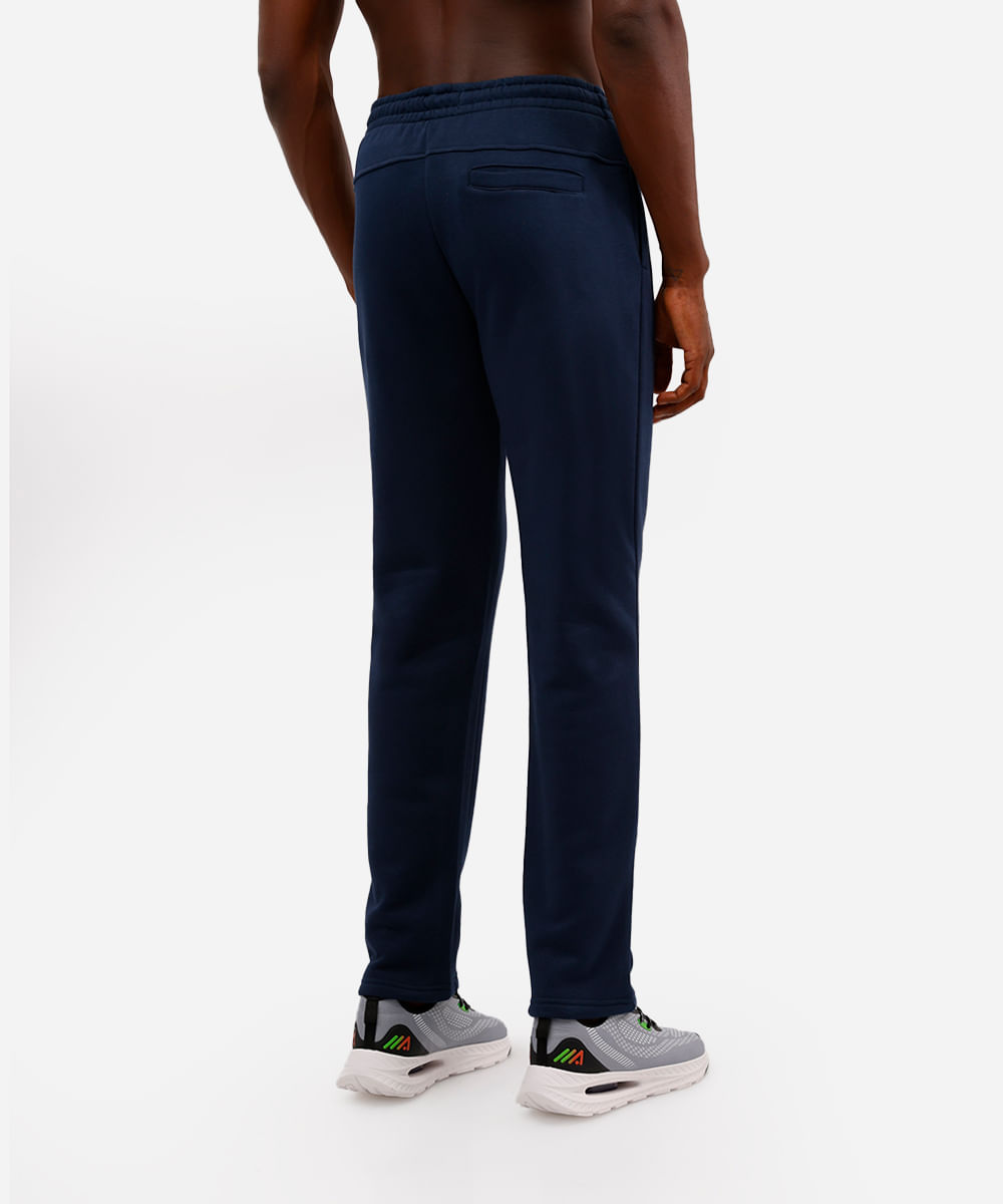 calça masculina esportiva de moletom azul