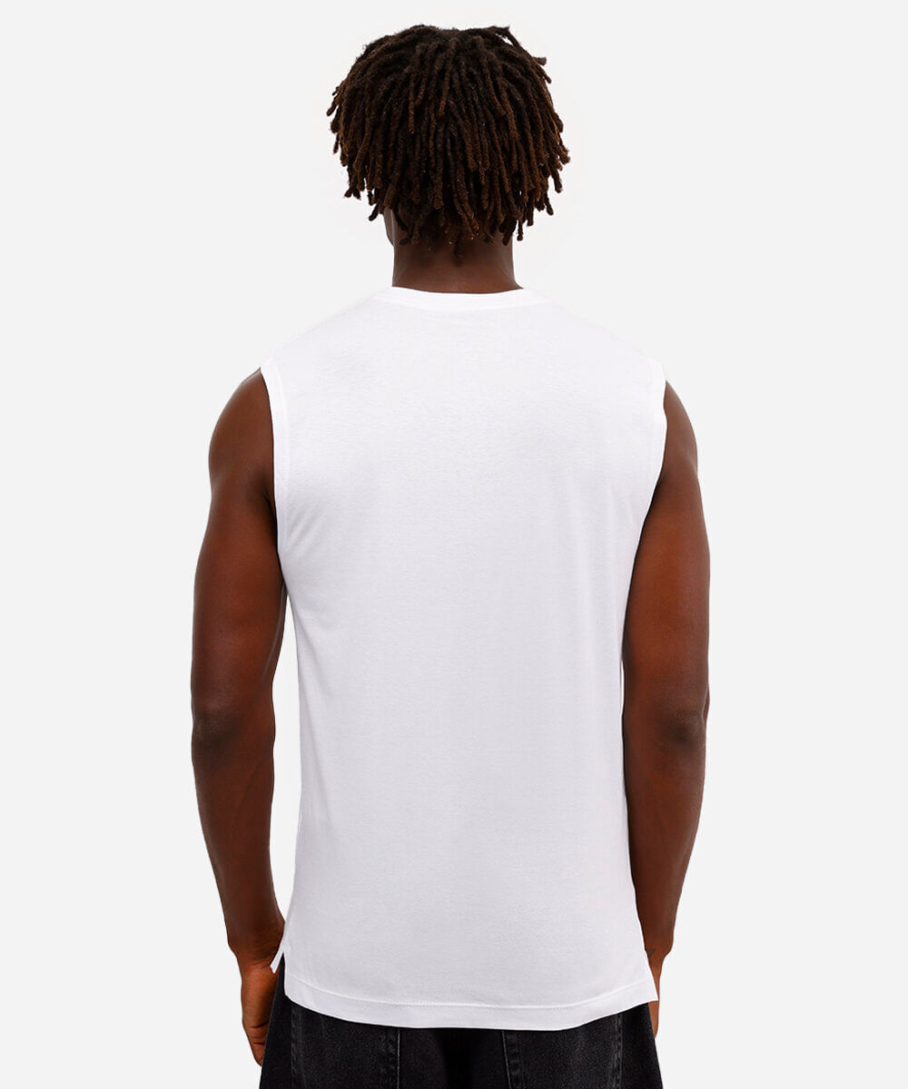 regata machão básica comfort de algodão - branco