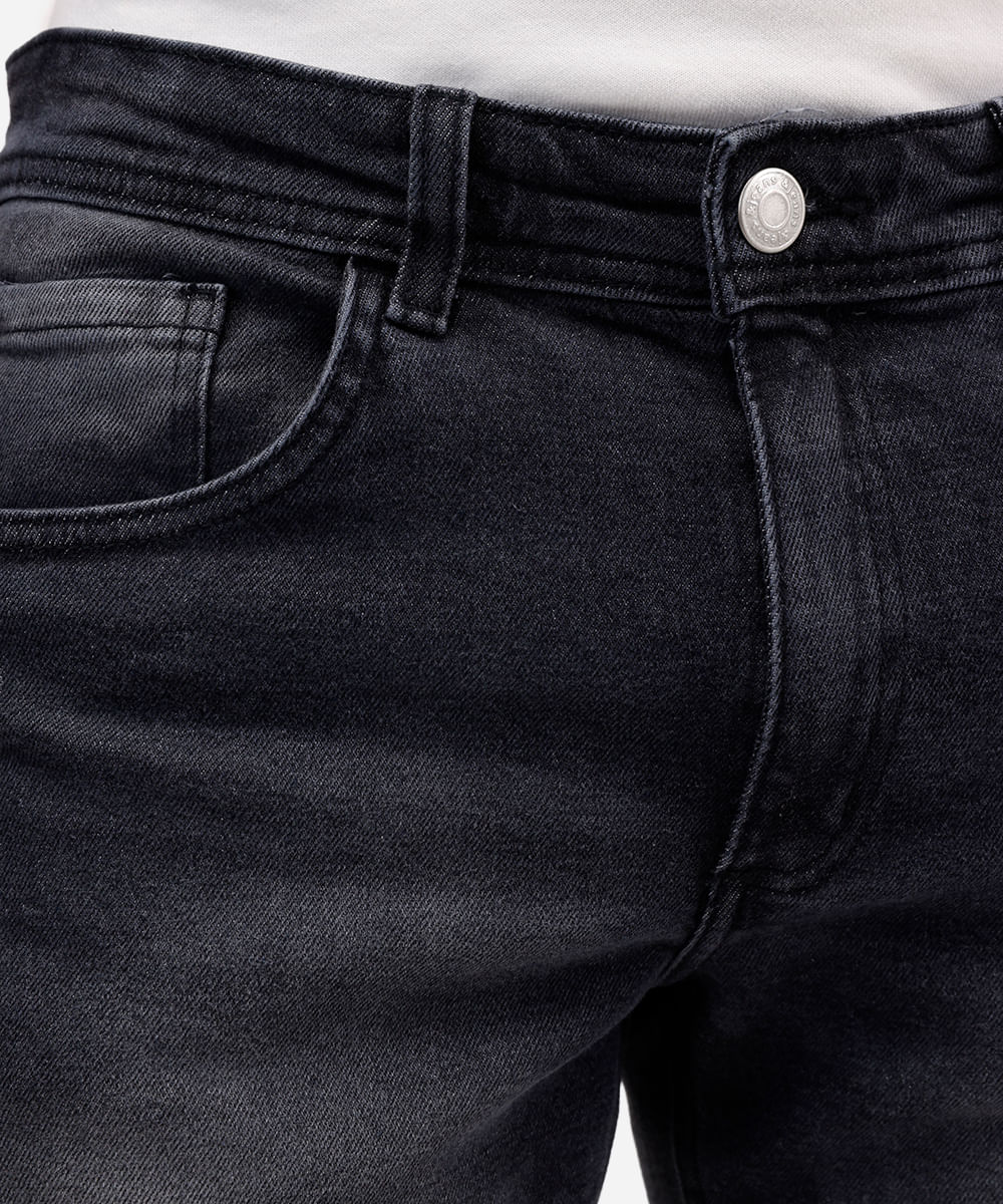 calça skinny masculina jeans destroyed preta