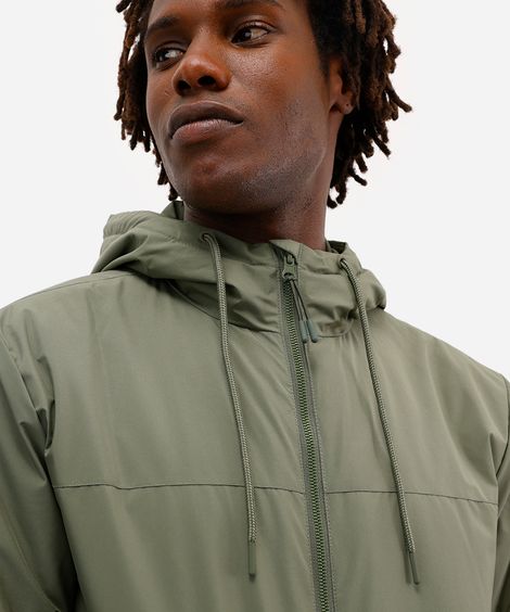 jaqueta masculina com capuz verde