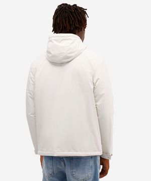 jaqueta masculina com capuz bege