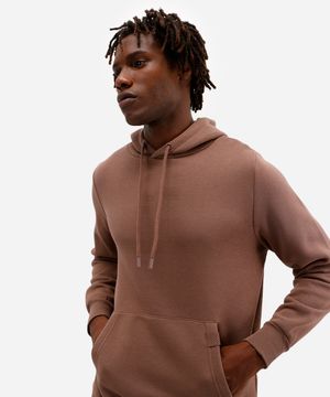 blusão oversized masculina de moletom esportivo ace marrom
