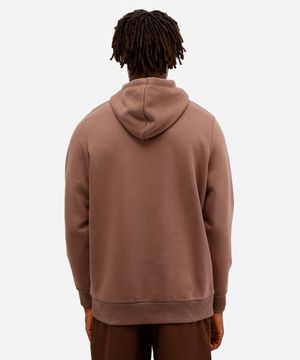 blusão oversized masculina de moletom esportivo ace marrom