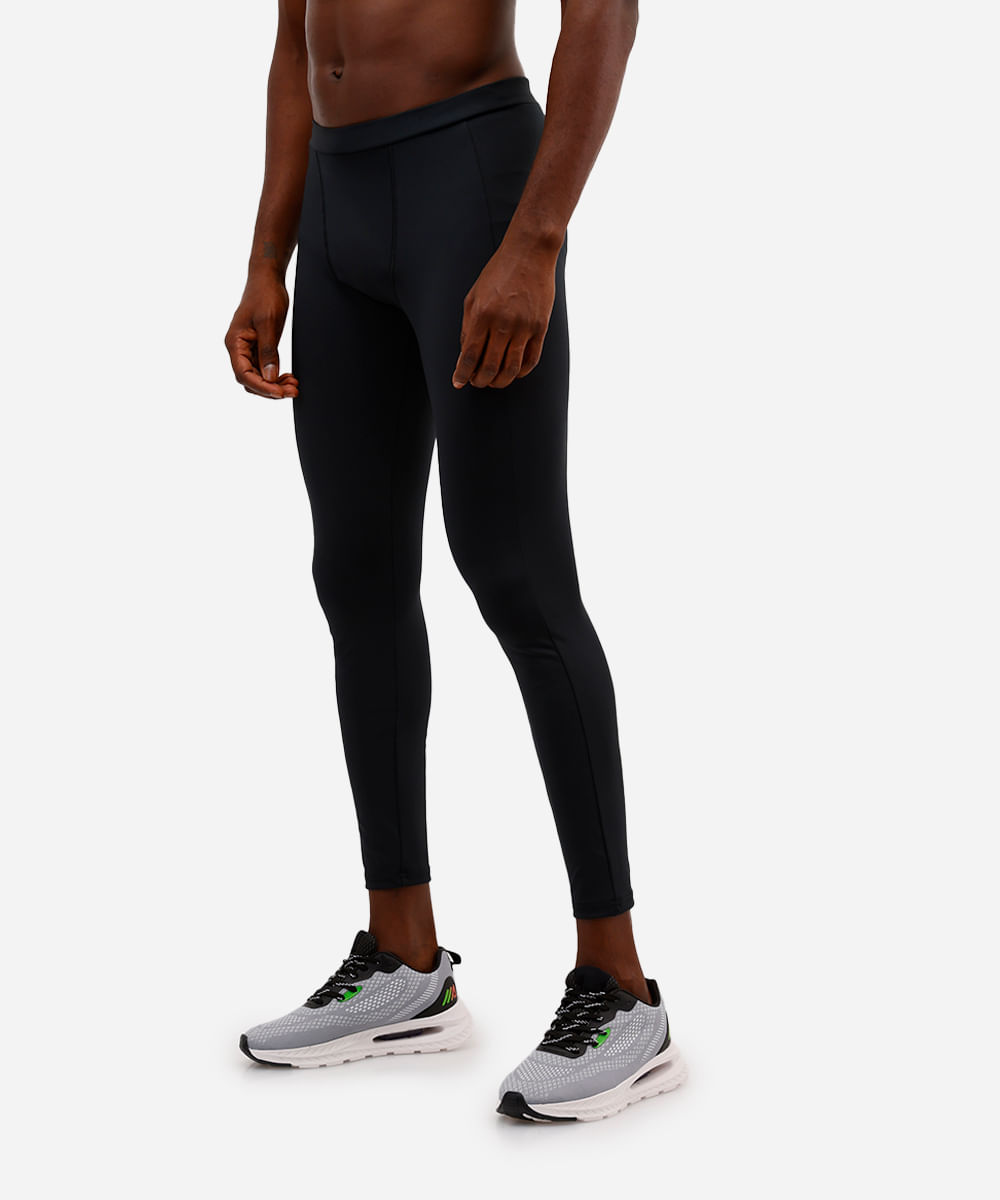 calça legging masculina esportiva ace com bolso preta