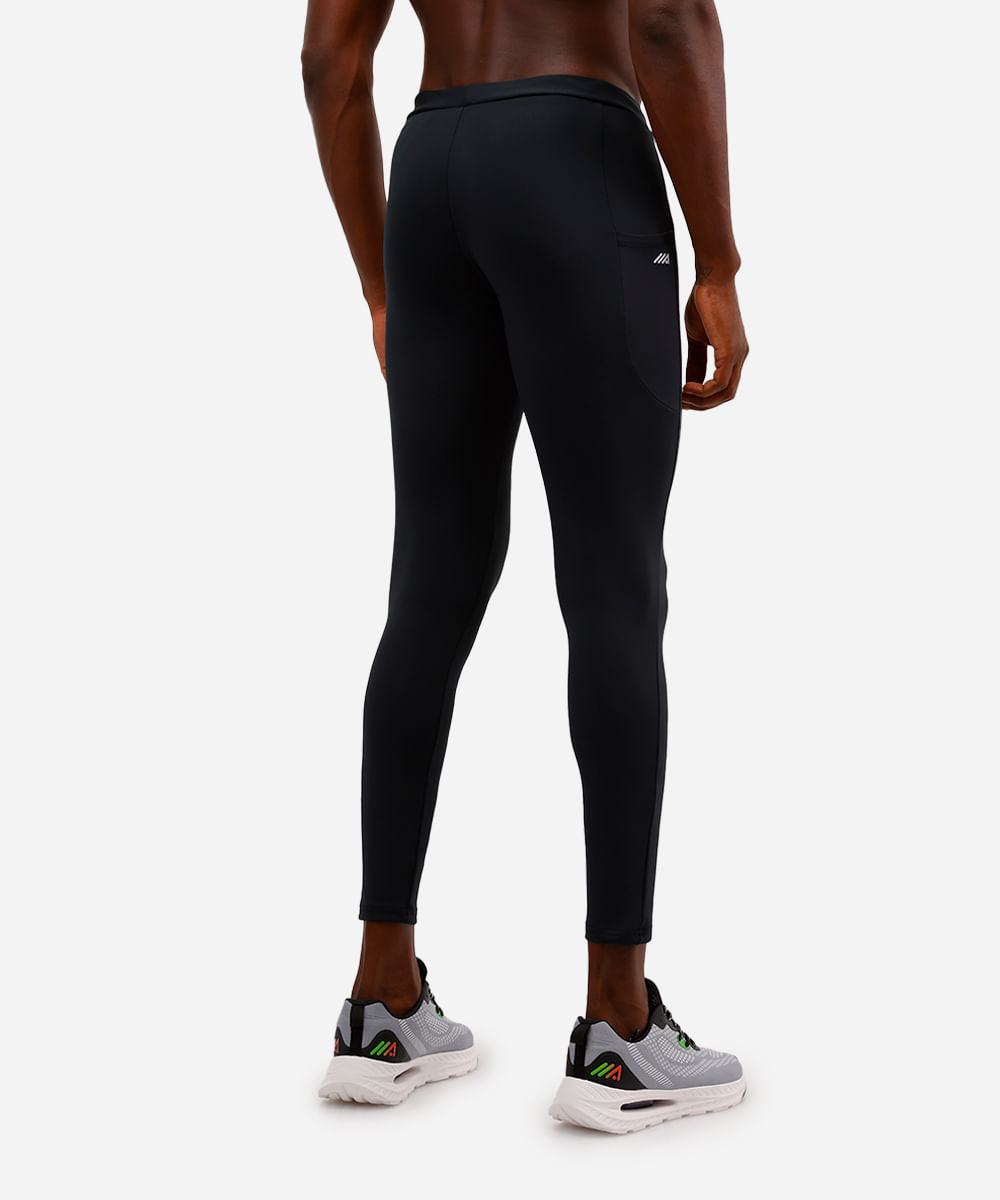 calça legging masculina esportiva ace com bolso preta