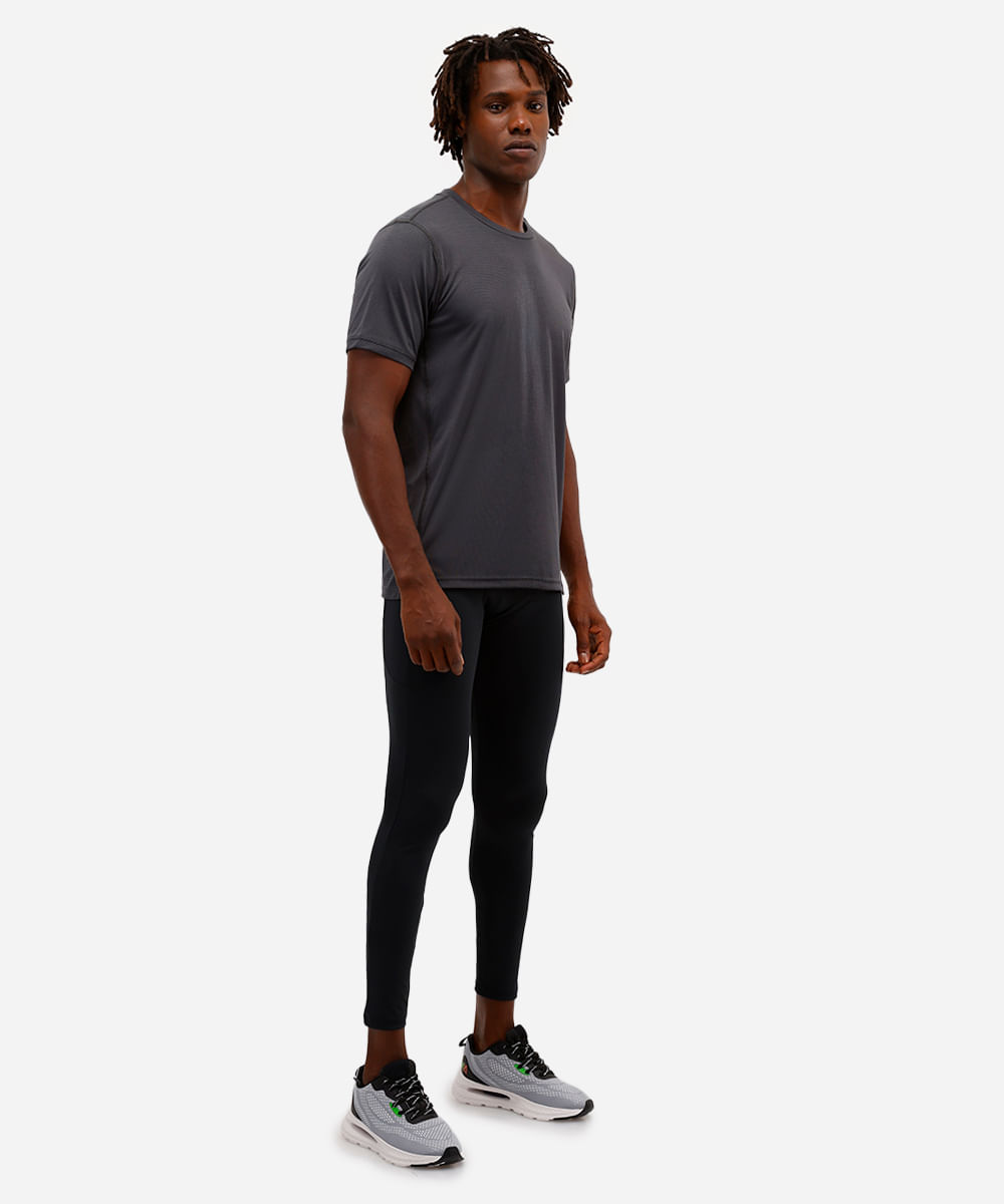 calça legging masculina esportiva ace com bolso preta