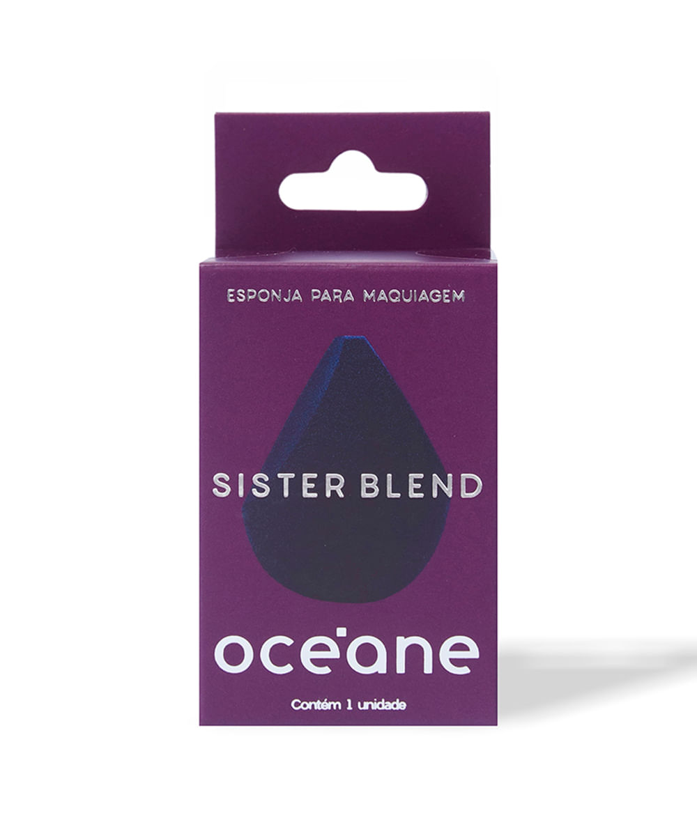 esponja de maquiagem océane sister blend azul