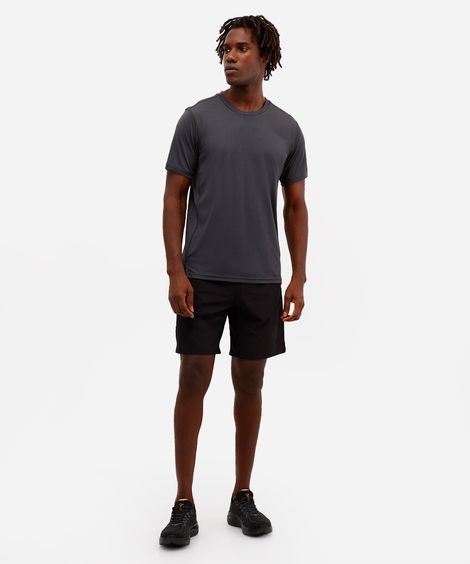 short masculino esportivo com recortes preto