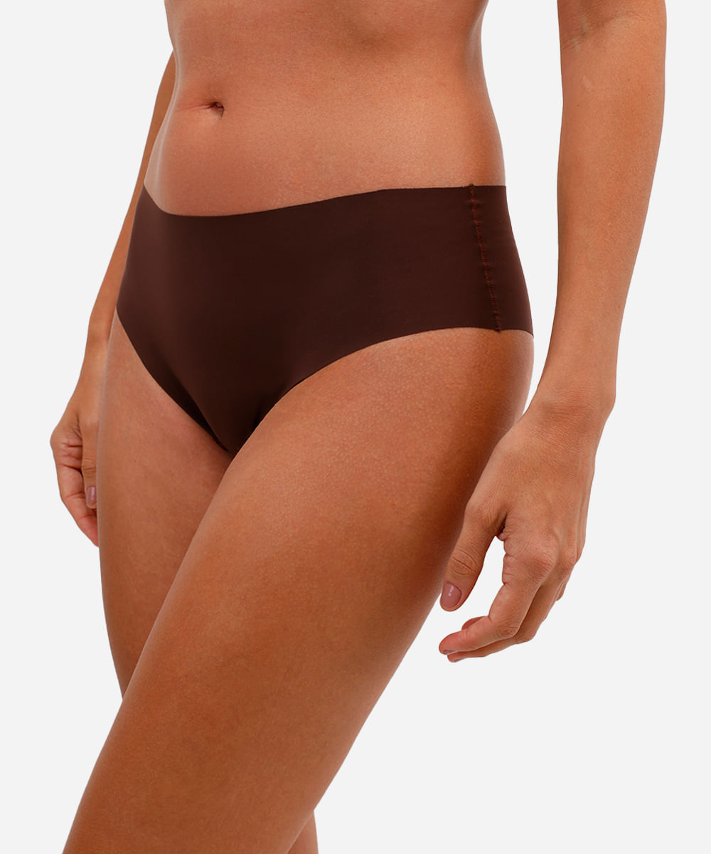 kit de 2 calcinhas caleçon sem costura colorido