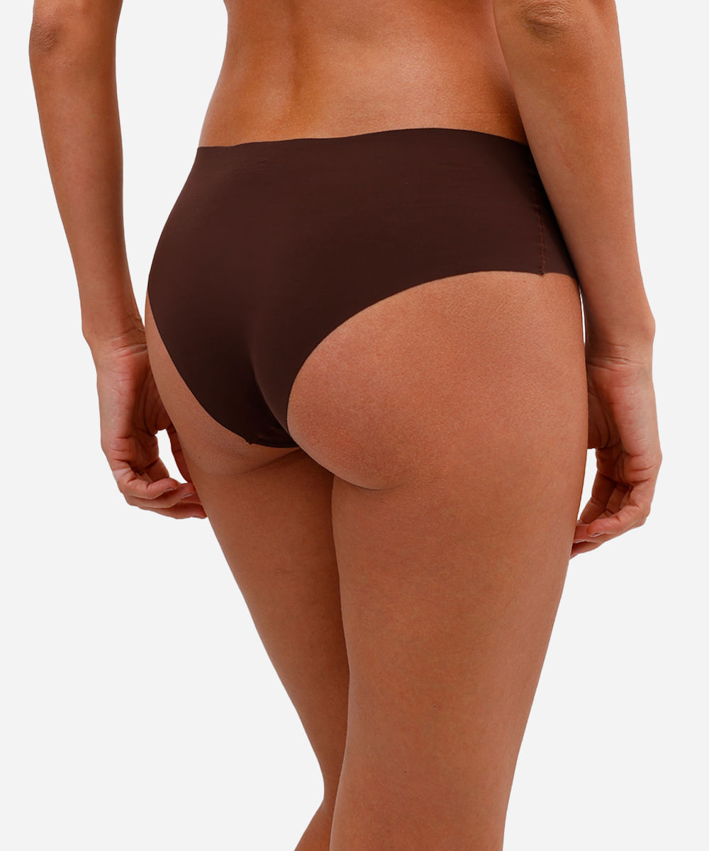 kit de 2 calcinhas caleçon sem costura colorido