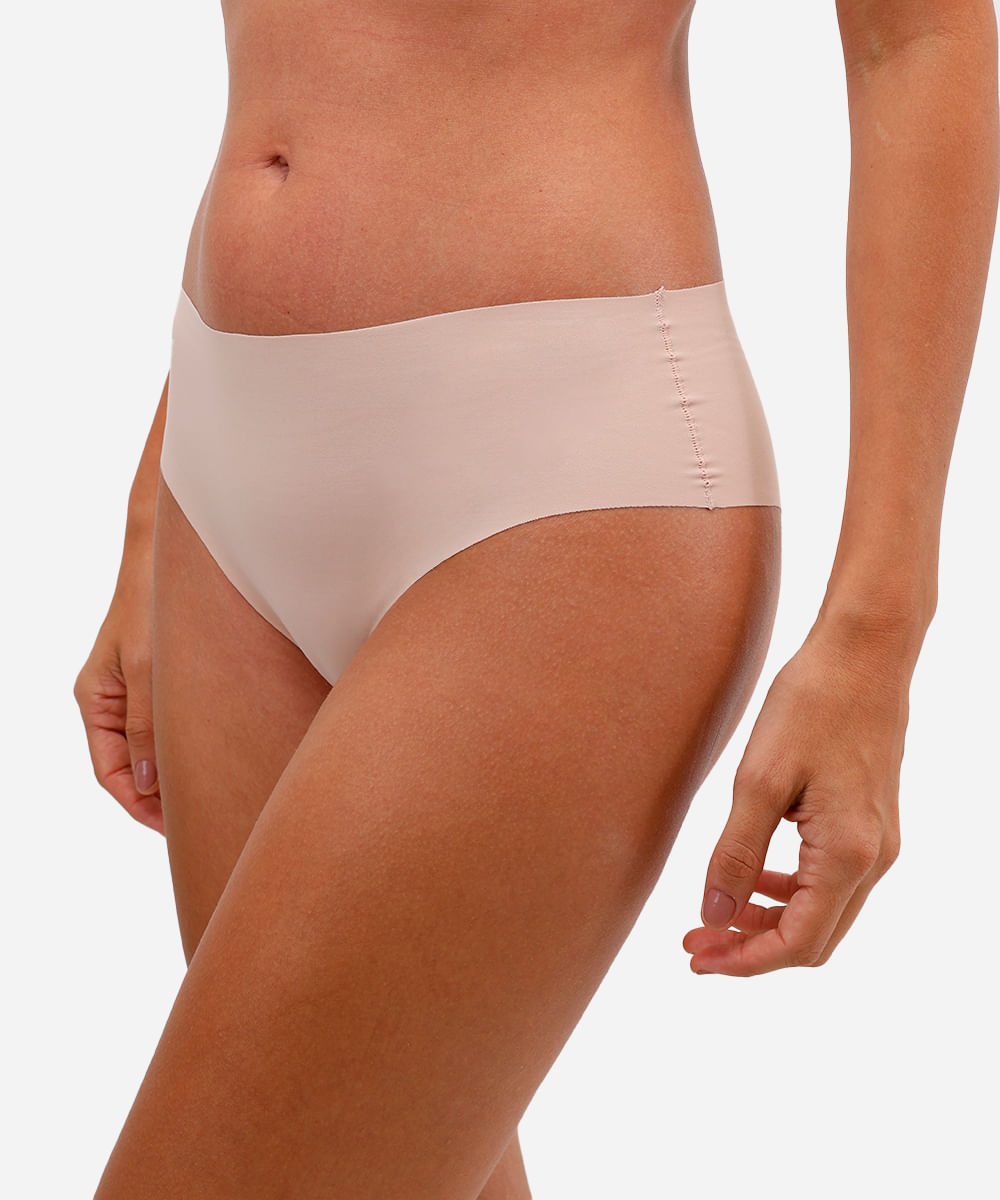 kit de 2 calcinhas caleçon sem costura colorido