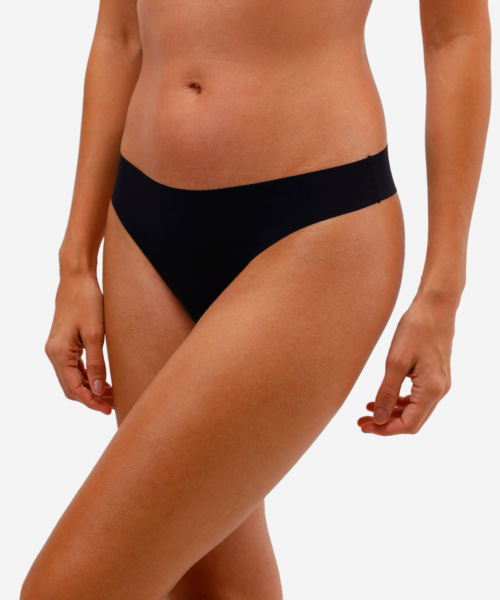 kit de 2 calcinhas fio dental sem costura colorido