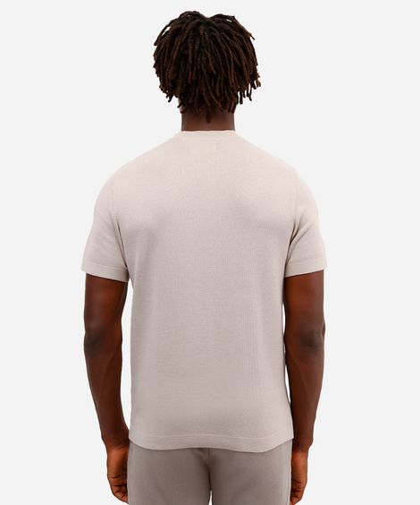 camiseta slim masculina de algodão manga curta cinza