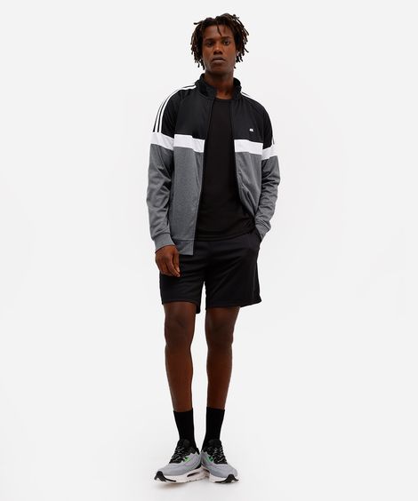 short masculino esportivo com bermuda interna preto