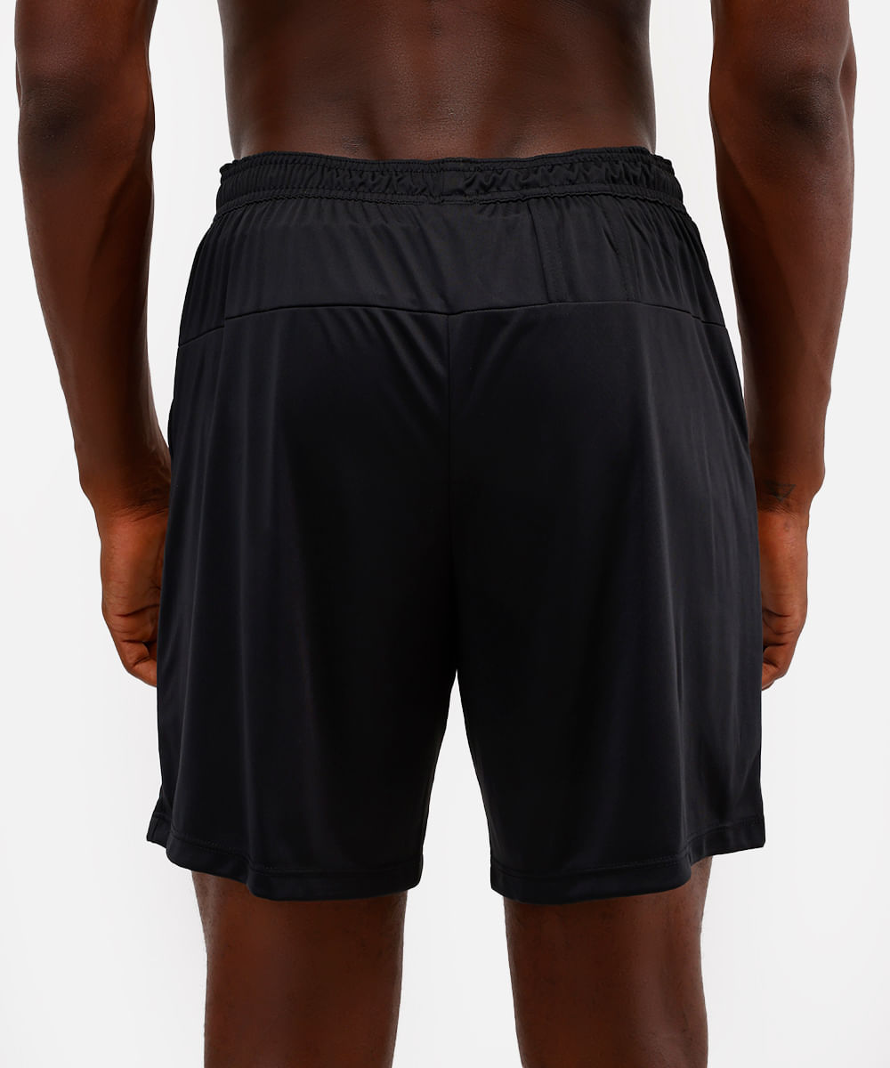 short masculino esportivo com bermuda interna preto