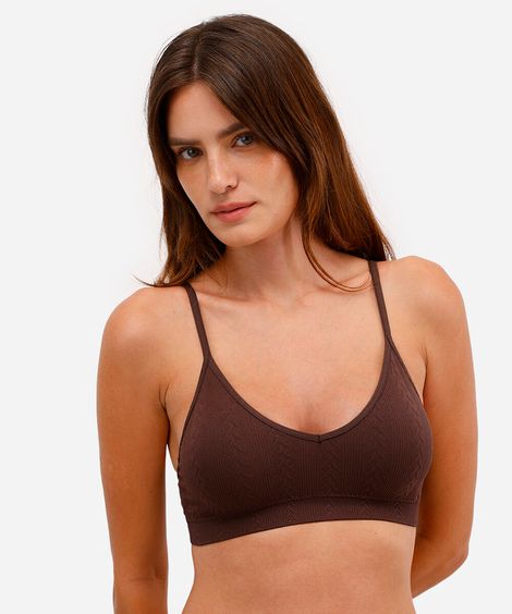 kit 2 sutiãs triângulo texturizado sem costura colorido