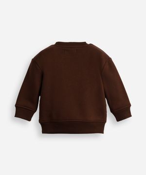 blusão de moletom infantil london marrom