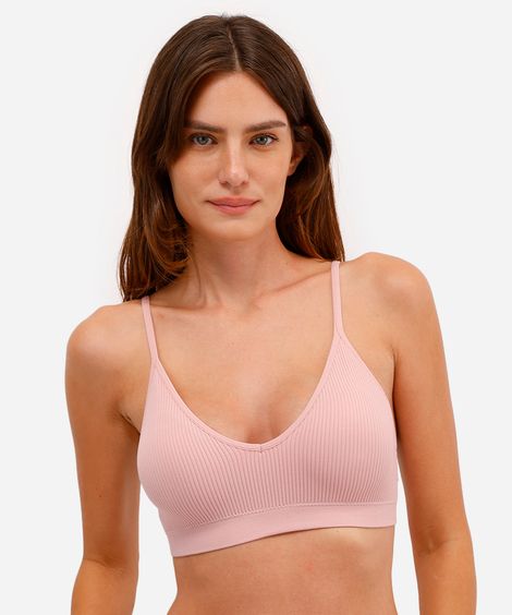 kit 2 sutiãs triângulo texturizado sem costura colorido