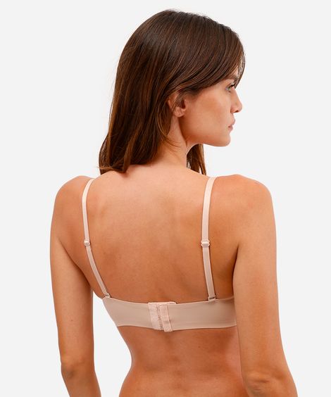 sutiã triângulo feminino com bojo removível bege