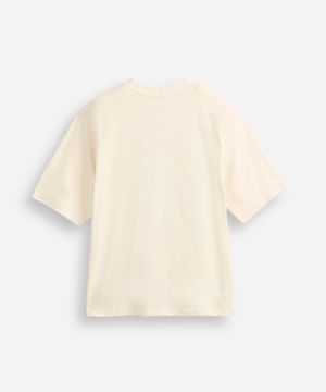 camiseta oversized juvenil de algodão sport league bege