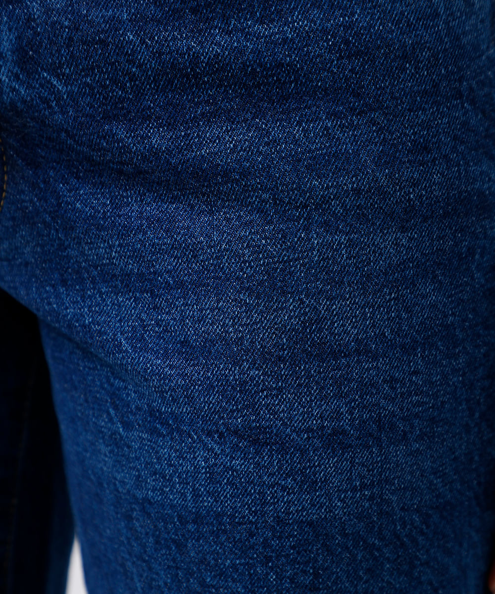 calça feminina jeans reta mindset azul