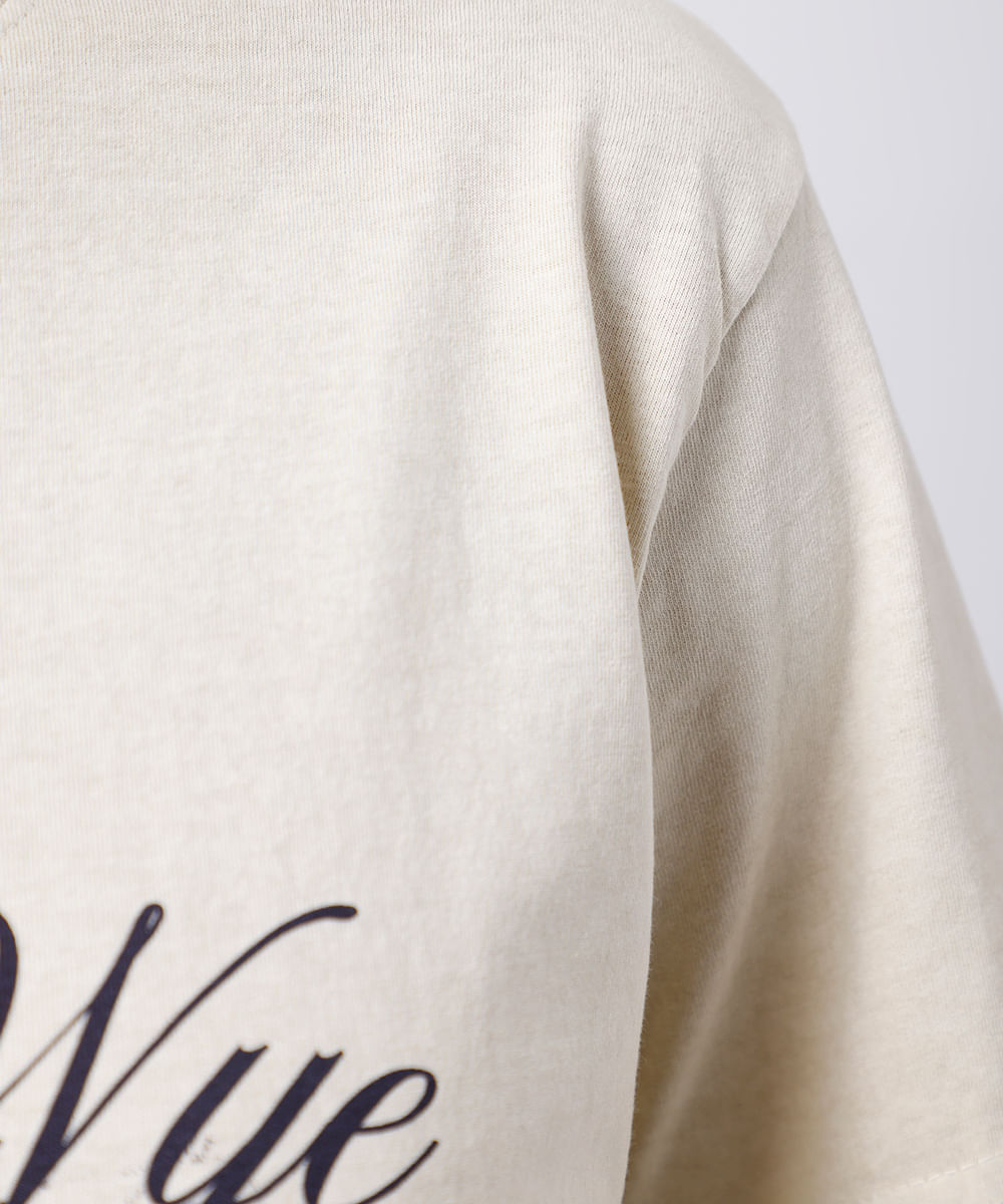 camiseta feminina de algodão on the wye mindset bege
