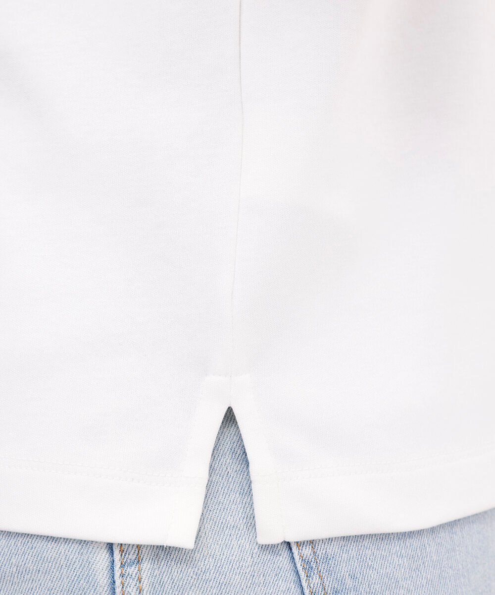 regata de algodão peruano alça larga branca