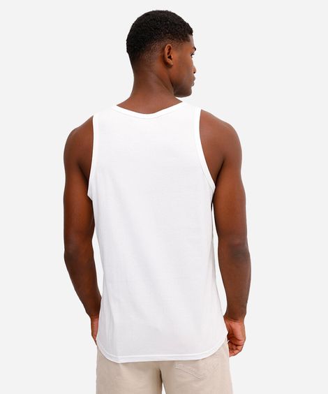 regata básica de algodão branca