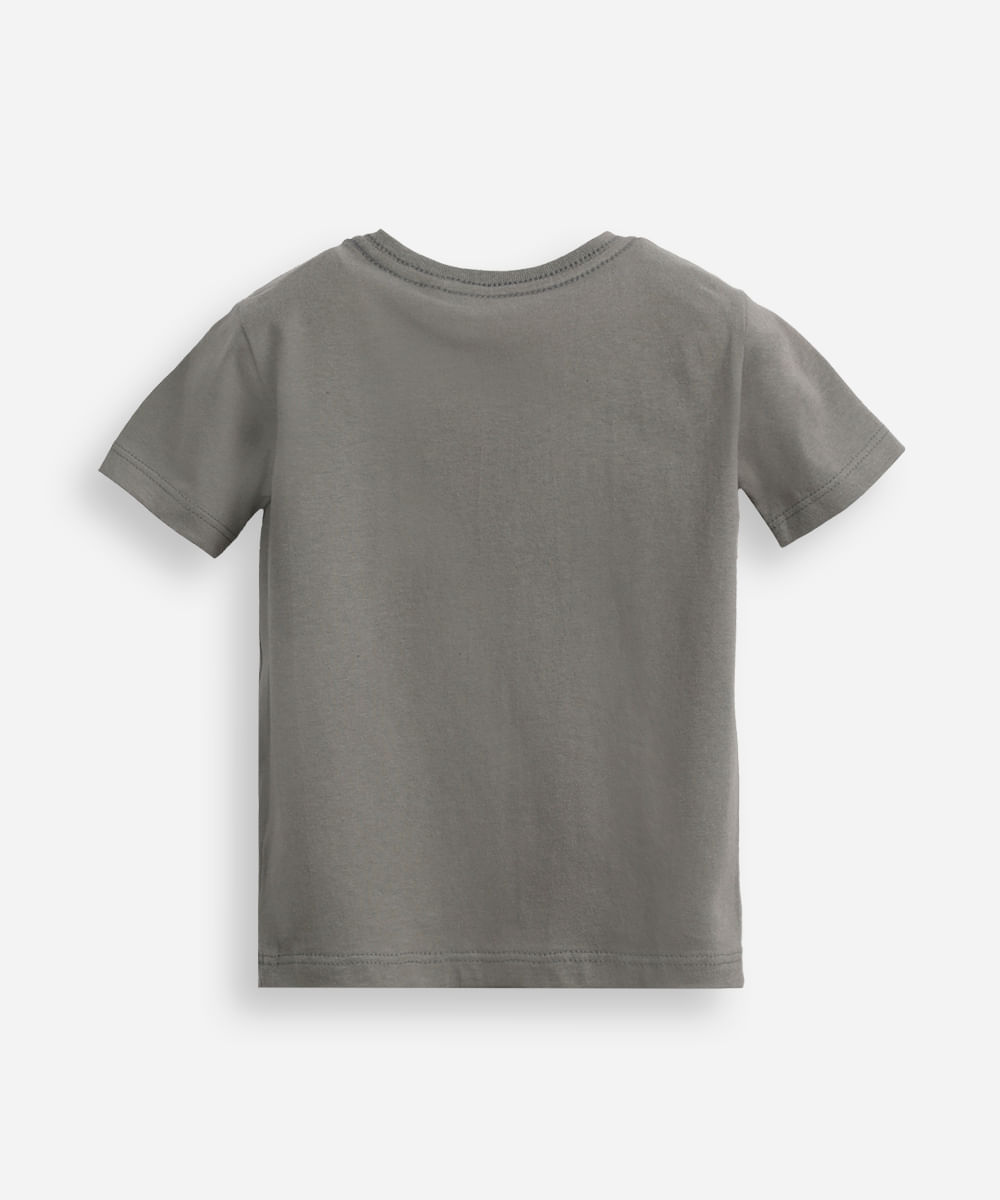 camiseta de algodão infantil mickey e pluto melhores amigos cinza