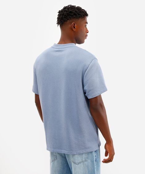 camiseta masculina de algodão manga curta brooklyn azul