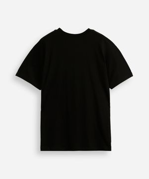 camiseta oversized juvenil de algodão básica preta