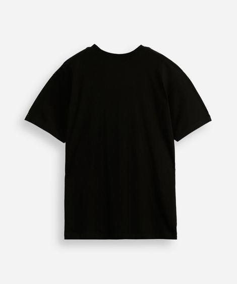 camiseta oversized juvenil de algodão básica preta