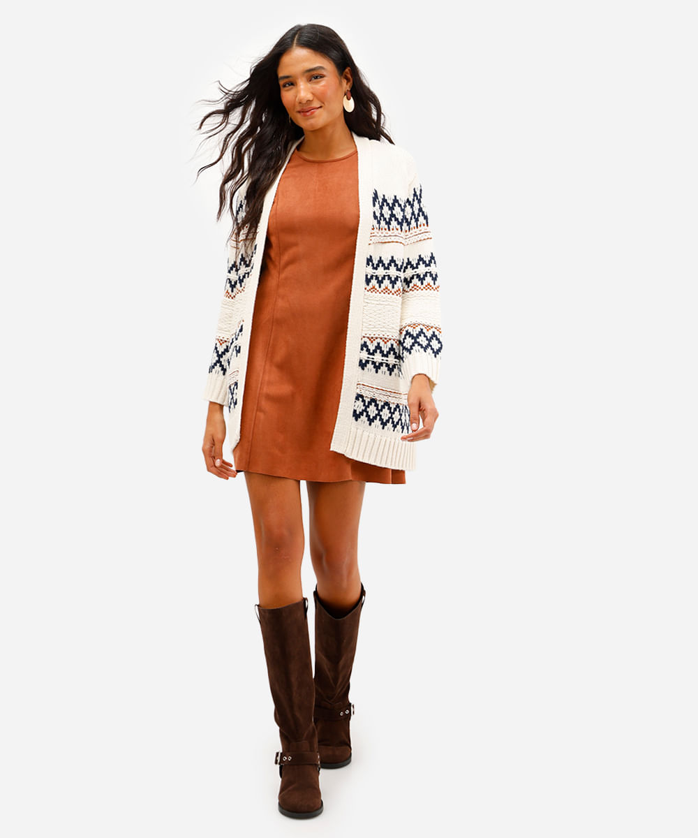 vestido curto feminino de suede com recortes laranja