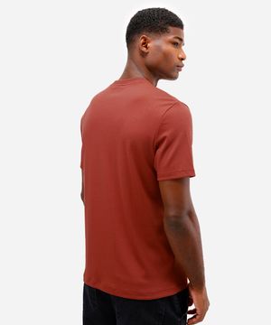 camiseta de algodão peruano manga curta laranja