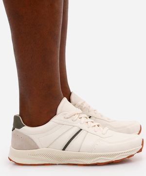sapatênis masculino com recortes oneself off white