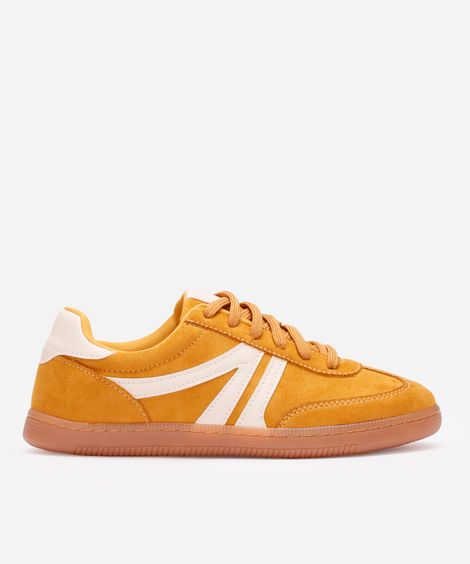 tênis bossa com recortes bicolor ace amarelo
