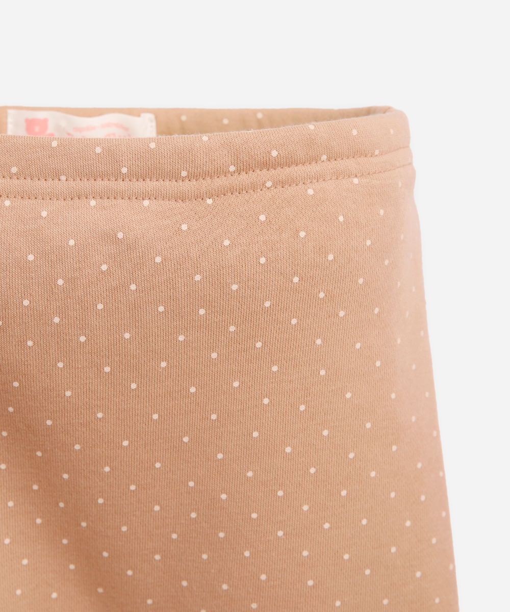 conjunto de algodão infantil longo com colete bege