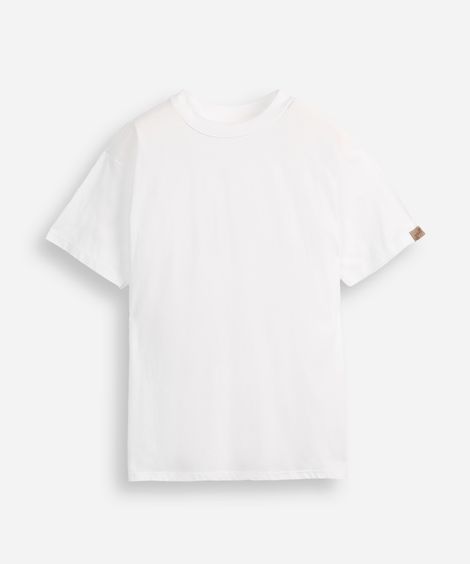 camiseta oversized juvenil de algodão básica off white