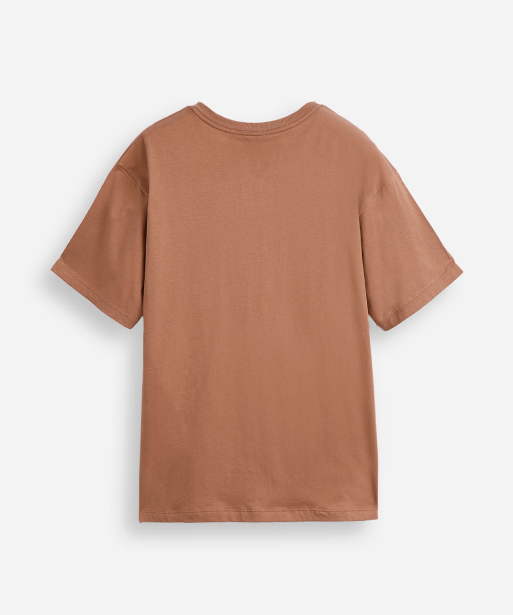 camiseta de algodão juvenil rick e morty bege