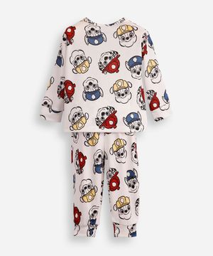 pijama longo infantil patrulha canina - off white