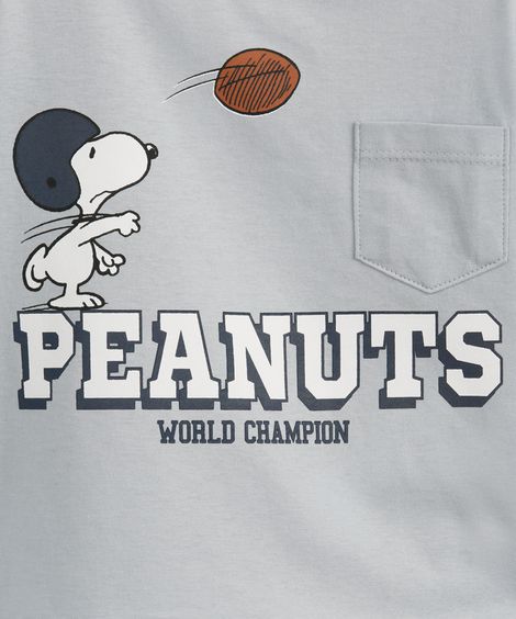 camiseta infantil de algodão manga curta snoopy azul