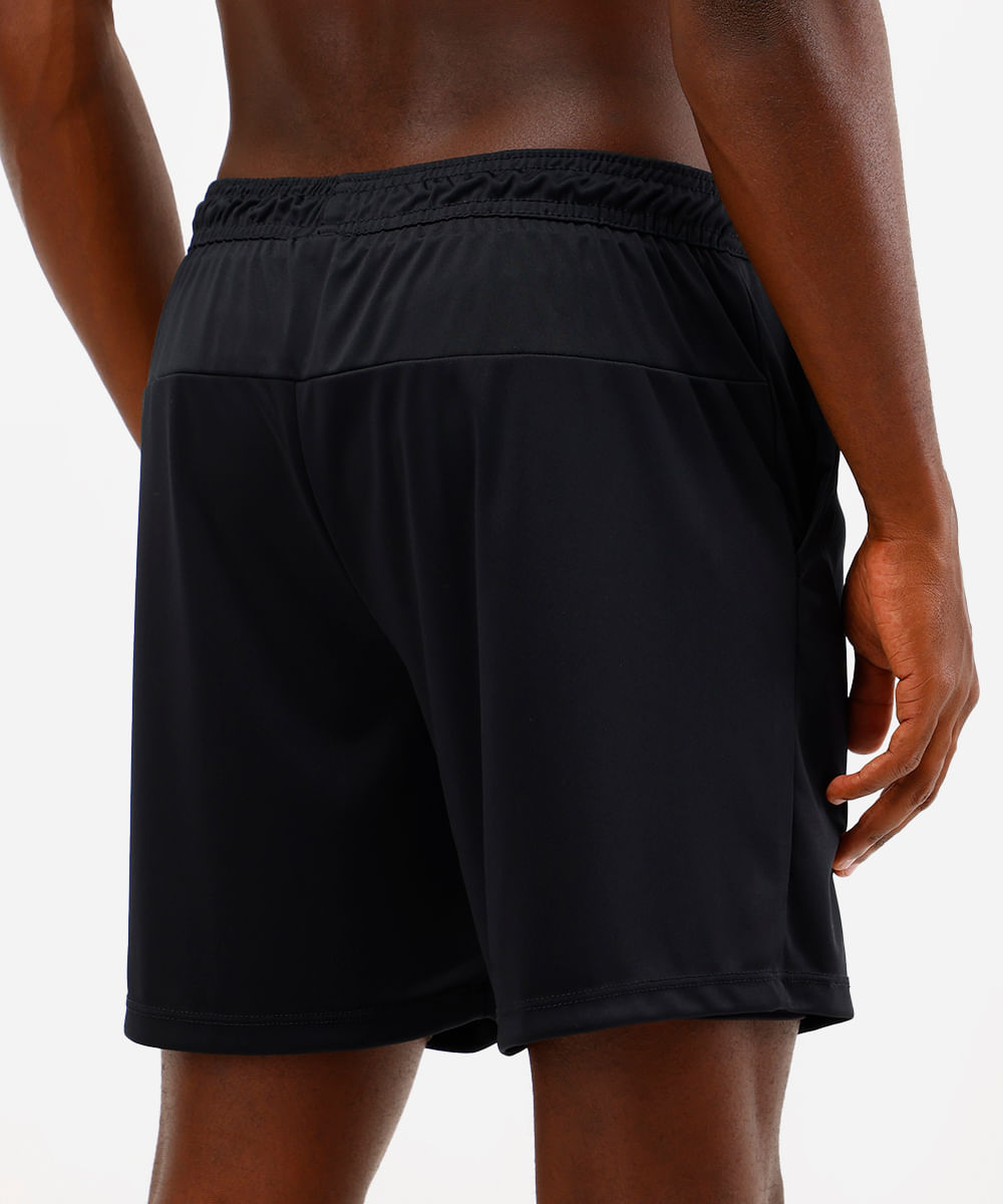 short masculino esportivo ace com bermuda interna preto