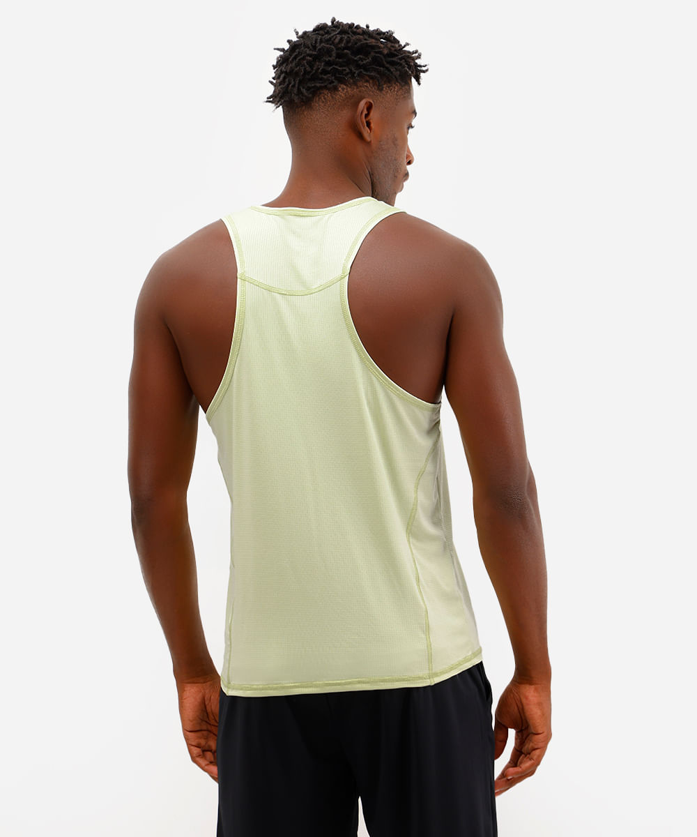 regata esportiva masculina texturizada verde