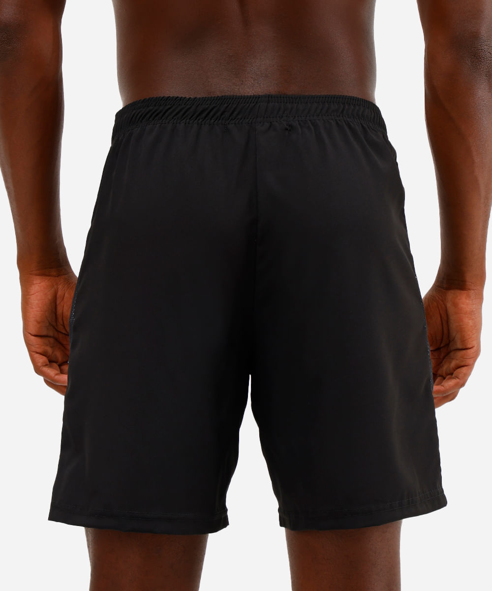 bermuda masculina com recorte lateral preta