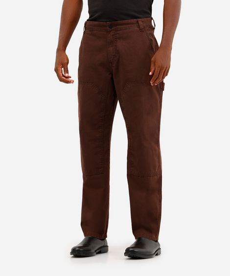 calça baggy masculina de sarja marrom