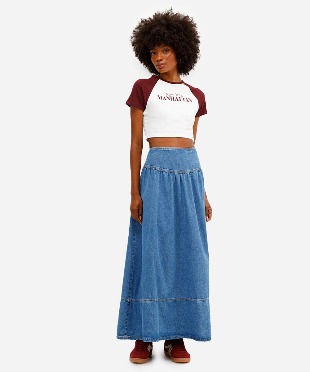 cropped feminino de algodão manga raglan manhattan vinho