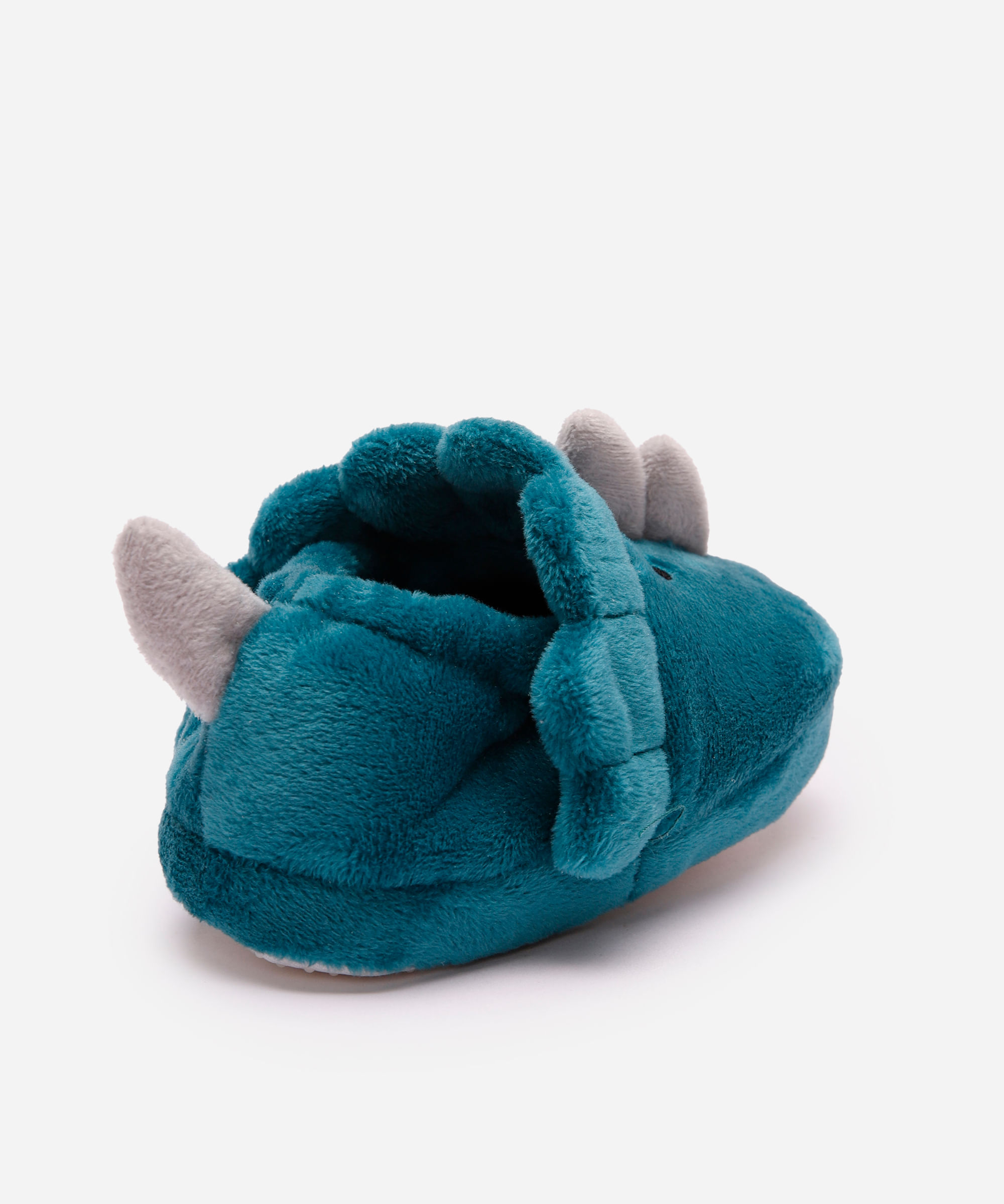 pantufa infantil dinossauro com antiderrapante verde