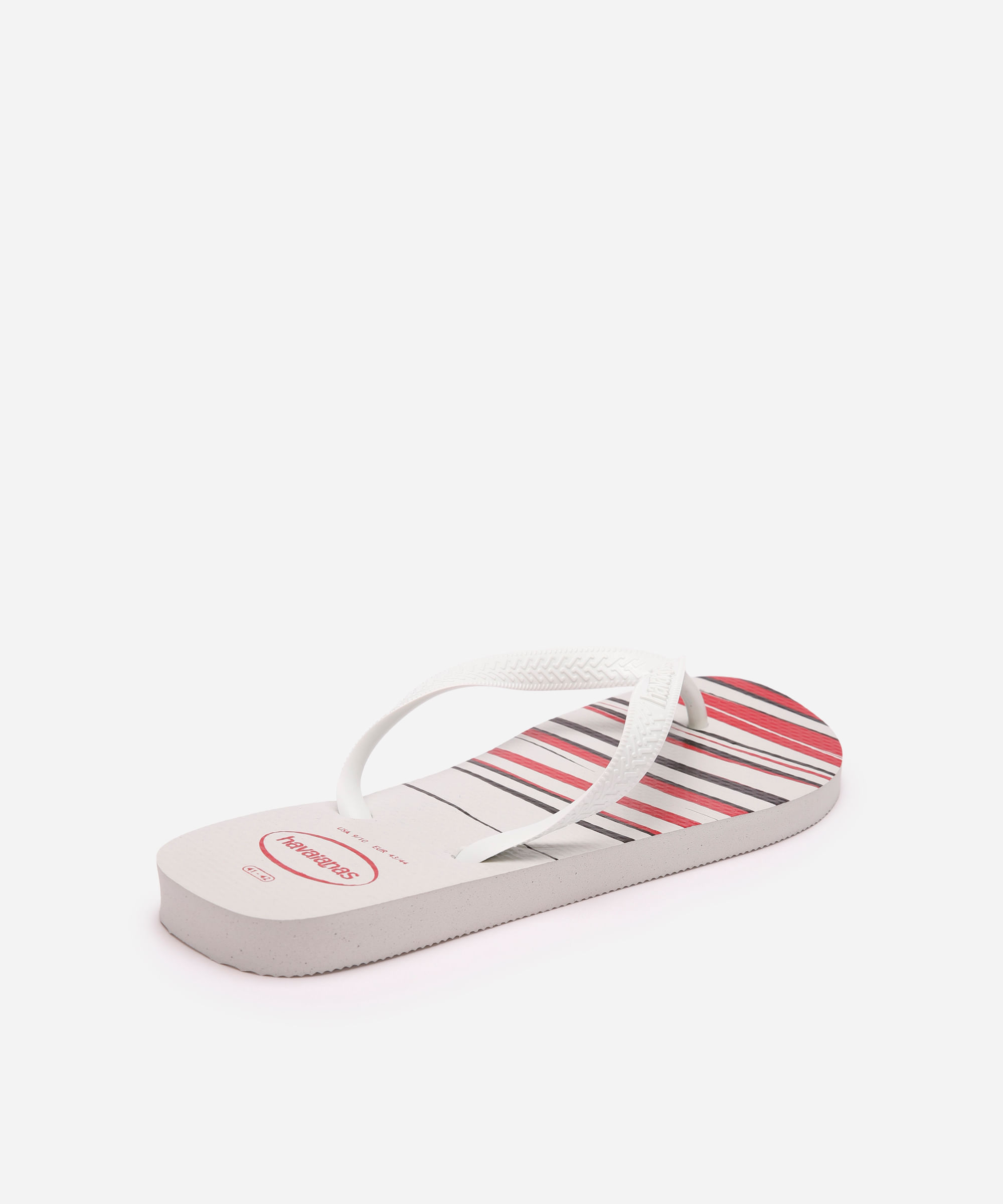 chinelo masculino havaianas listrado branco