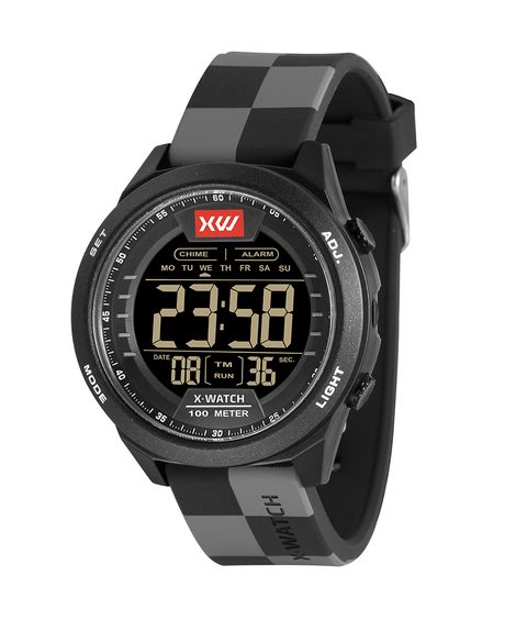 relógio masculino x watch xmppd786pxpg digital preto